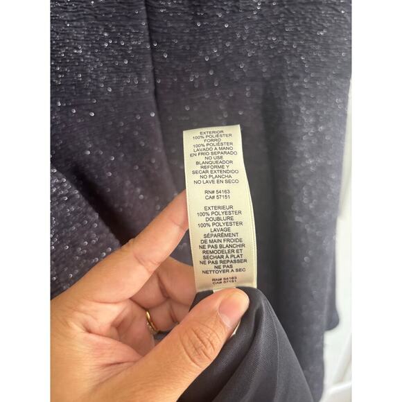 Eliza J embellished sparkle knit fit & flare dress steel grey sz 14 - Picture 12 of 12